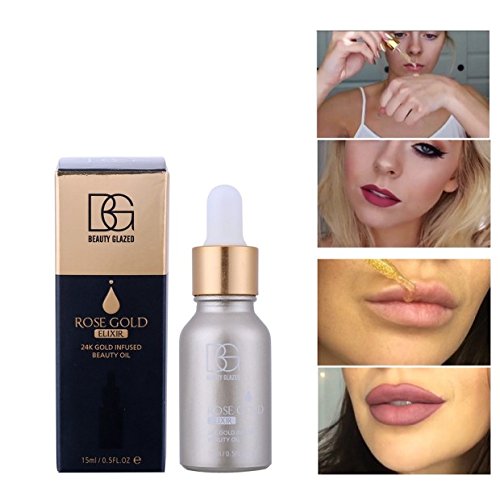 Ofanyia 24k Facial Elixir Skin Makeup Oil Beauty Oil Essential Oil Before Foundation Primer Moisturizing Face Oil 15ML