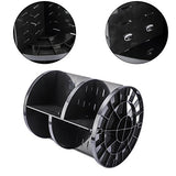 sanipoe 360 Rotating Makeup Organizer, DIY Adjustable Makeup Carousel Spinning Holder Storage Rack, Large Capacity Make up Caddy Shelf Cosmetics Organizer Box, Best for Countertop, Black