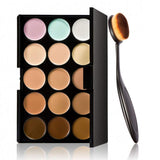 MYEDO 15 Color Contour Cream Concealer Palette With Brush Foundation Makeup Concealers & Neutralizers