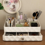 Maxkim Makeup Organizer Jewelry and Cosmetic Storage,Large Capacity,Fit Different Size of Cosmetic,Brushes,Palettes,Lipsticks,1 Drawer 9 Compartment (Small )