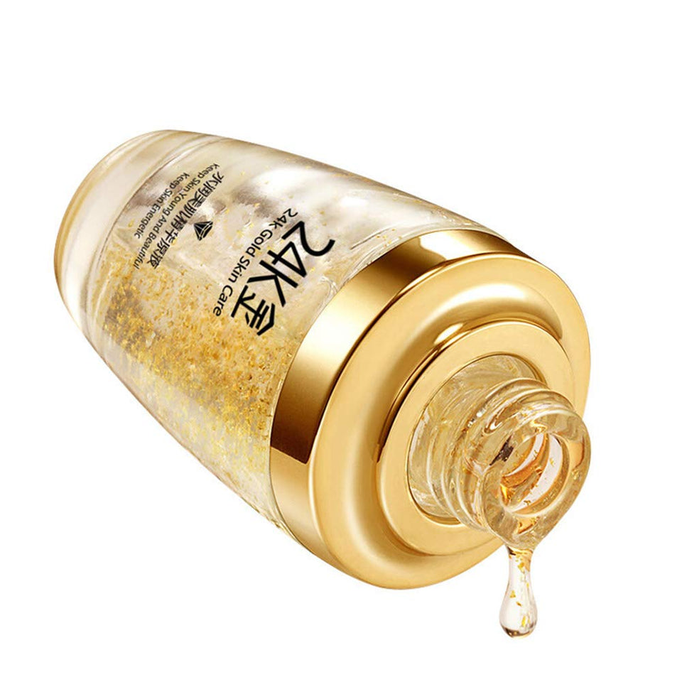4k Gold Foil Essence Serum Face Skin Essence Serum Hyaluronic Makeup Primer Moisturizing Anti-Aging Anti-Redness Acne Treament Essencial Cream 30ml