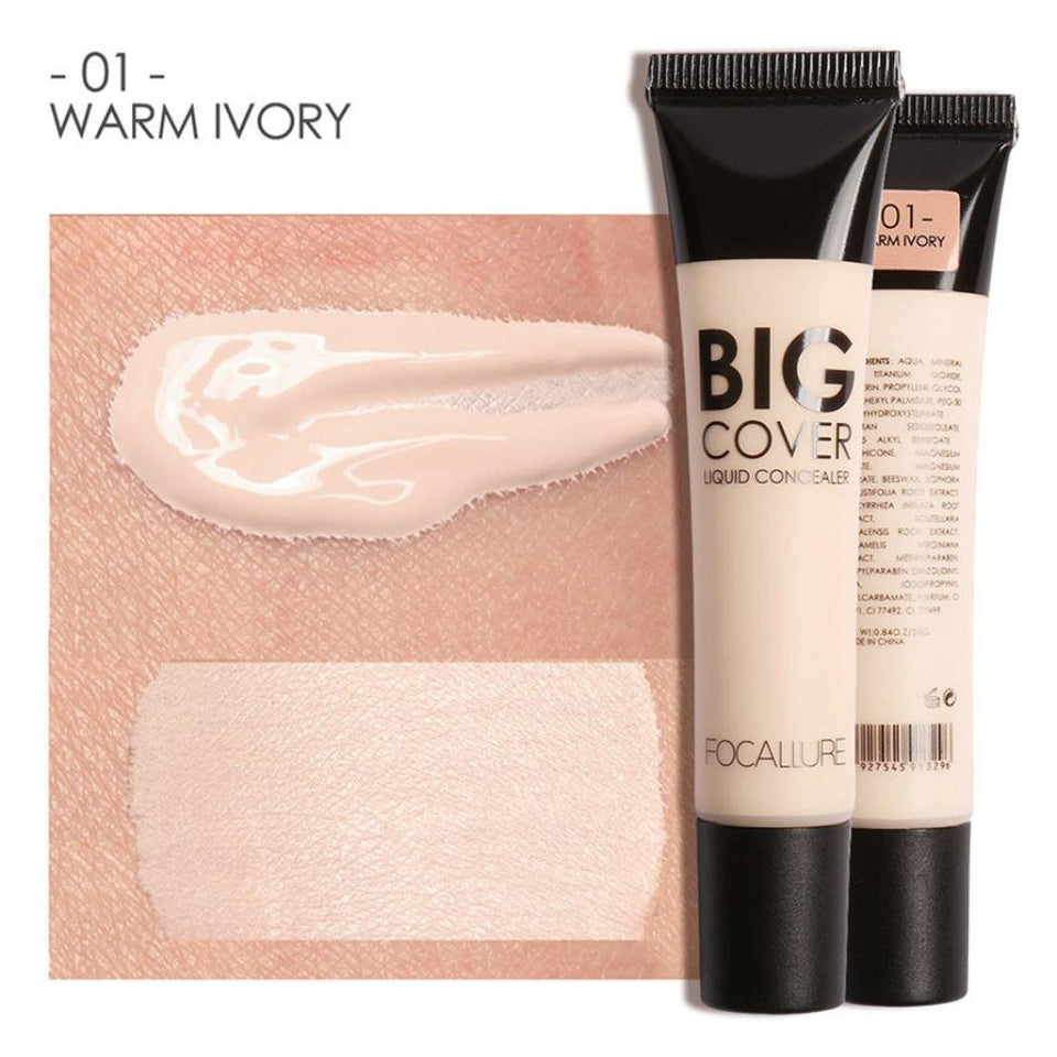 DZT1968 Women 4Color Waterproof Hose Concealer Trimming Cover Dark Circles Freckles Acne no-fade Cream Base 18211cm (A)