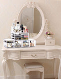 DreamGenius Makeup Organizer 4 Pieces Acrylic Jewelry and Cosmetic Storage Display Boxes with 9 Drawers