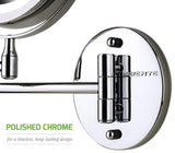 Ovente Wall Mount LED Lighted Makeup Mirror MFW70 Series (1X10X, Polished Chrome)
