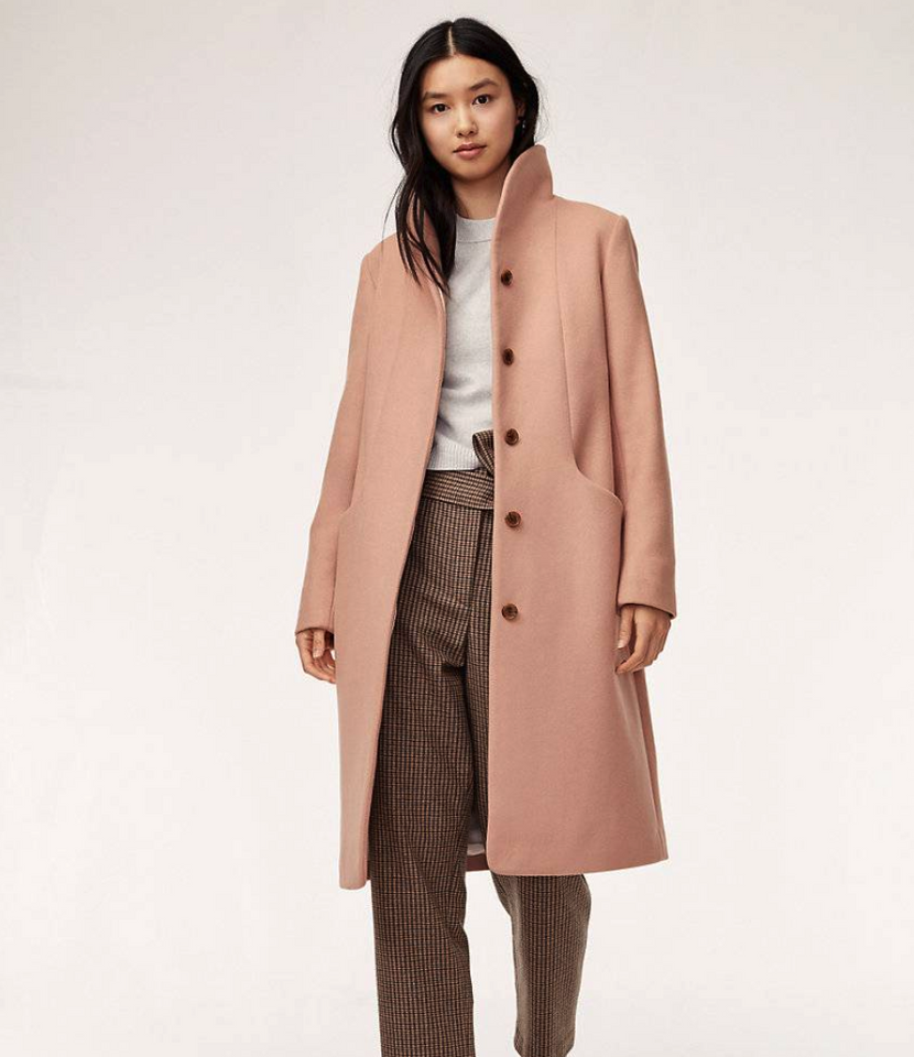 Meghan Markle Coat - Aritzia Tan Wooly